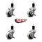 Service Caster 2 Inch Thermoplastic Wheel 1-5/8 Inch Expanding Stem Caster with Brakes, 4PK SCC-EX05S210-TPRS-SLB-158-4 - alternate 5